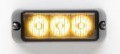TIR3 AMBER SUPER LED AMBER, 3 WIRE WITH BLACK MTG. FLANGE