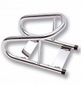 MOTORCYCLE WHEEL CHOCK, CHROME, 6.5"
