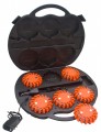 6 pack of LED Road Flares in a handy carrying case. The case features a built in charging system. Just drop the road flares into the casse and they will automatically charge off the built-in bases. Kit comes with USB, 110 Volt and 12 Volt charger plug-ins.