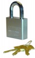 TRIMAX Sq. Hardened 50MM Solid Steel Padlock w/ 1.25" x 10MM Dia. Shackle (re-keyable)