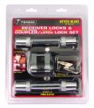 TRIMAX (2) T3s-5/8" Reciever & TMC10 3/4"Span Coupler Lock,Flat keys