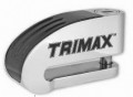 TRIMAX-ALARMED DISC LOCK WITH 8MM PIN W/ POUCH & REMINDER CABLE, CHROME