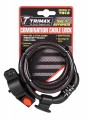 MEDIUM SECURITY COMBO W/BRACKET- COILED 6'X8MM