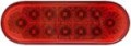 MIRO-FLEX 6" OVAL RED LED STP/TRN/TL KIT W/GRMT