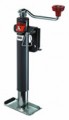 BULLDOG TOP WIND SWIVEL JACK, SNAP RING MOUNT, WITH FOOT, 2K CAP, 10" LIFT