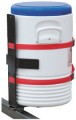 Holds most standard coolers. Model # LT25 Features: Adjustable straps and mounting hardware included.
Black powder coat finish.
Cooler not included.