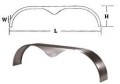 9" X 72" TNDM TRDROP FENDER, 20.5" TALL, 1" RADIUS, 16 GA STEEL