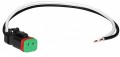 2 PIN DT PLUG WITH BARE LEADS, 14.592