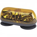 MINI BAR, AMBER, WHELEN, 12 VOLT, DUAL SUCTION/MAGNETIC MOUNT