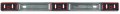 LED 3 LIGHT ID BAR, STAINLESS STEEL, RED