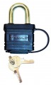 TRIMAX Weather Proof Laminated Solid Steel-Dual Locking 1-1/8" x 5/16" Shackle