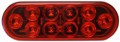 LED, RED, 6" OVAL, GROMMET MOUNT, STOP, TURN, TAIL